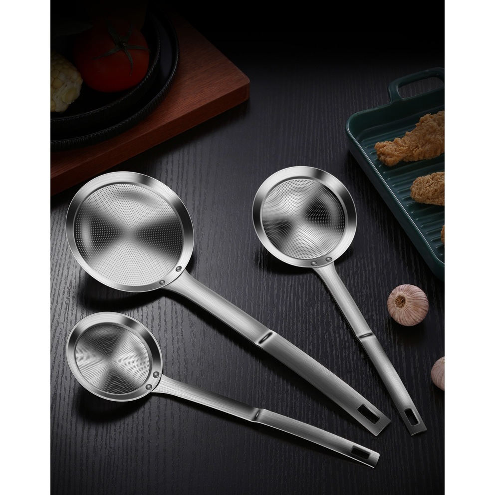 Vợt Vớt Bọt Lổ Nhỏ Mịn INOX 304 HÀNG CAO CẤP LOẠI DÀY, Vá Lọc Dầu Rây ...