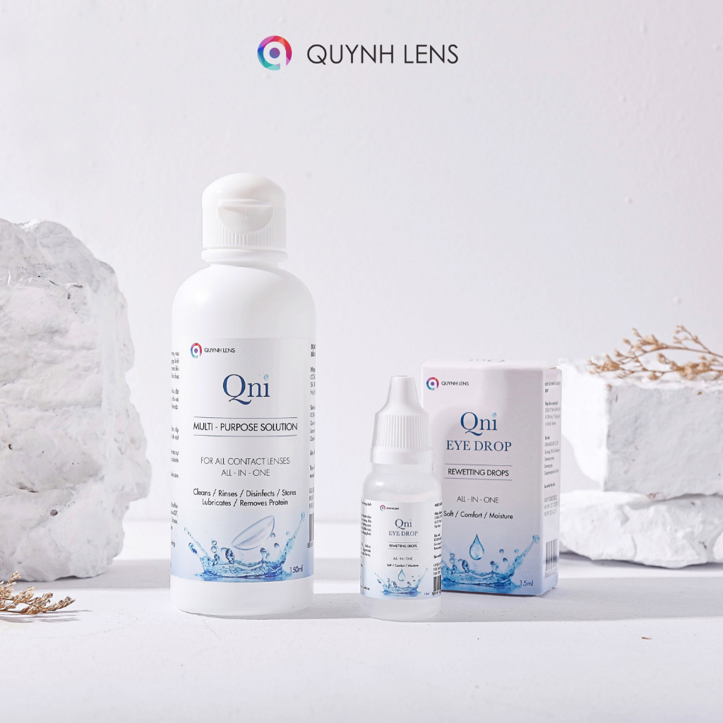 Ảnh Nước ngâm và Nhỏ mắt lens Hàn Quốc QUYNH LENS 3