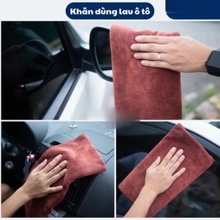 Khăn lau xe ô tô 35x75cm Thai Bình Towel chất liệu Microfiber mềm mịn thấm hút nước