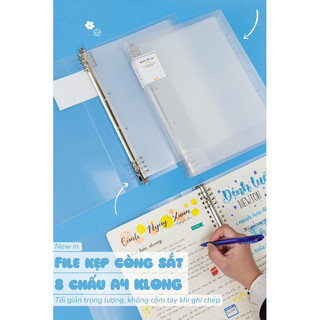 KLONG - Bìa File kẹp còng sắt A4 8 - 30 chấu; MS: 539 🌸 hai phiên bản