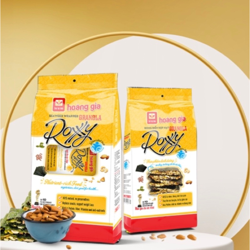 [Túi lớn 135g] Bánh Rong Biển Kẹp Hạt Granola Roxy giảm cân người ăn ...