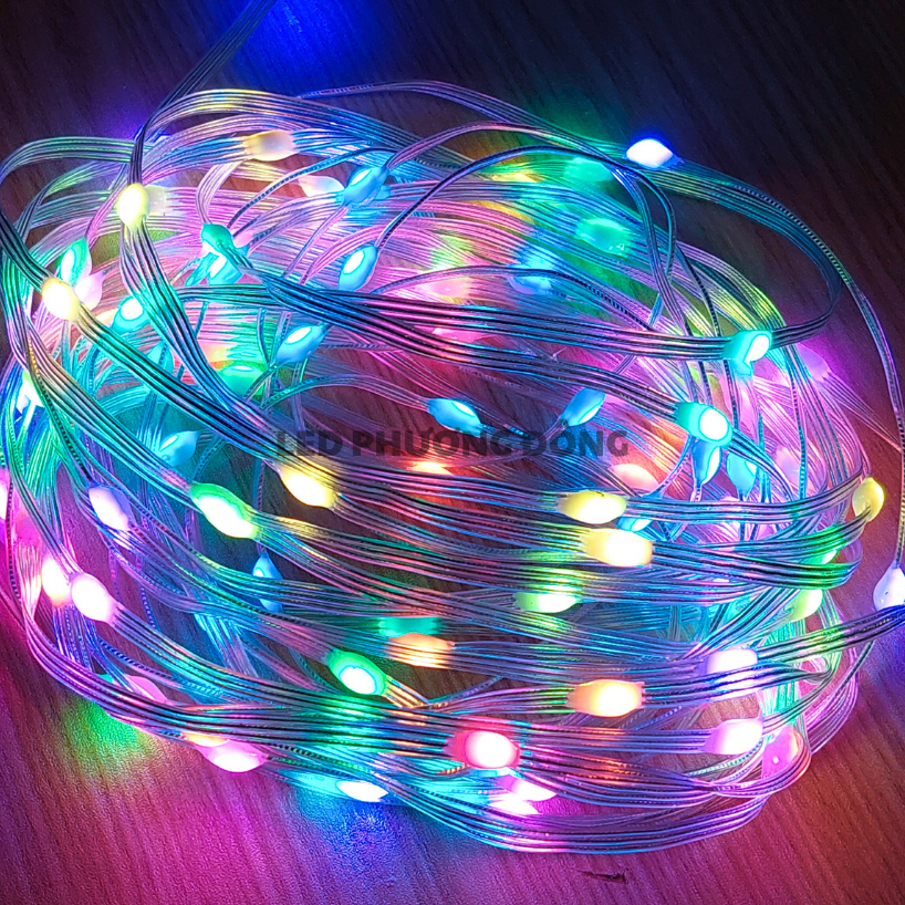 Dây đèn LED Hạt Gạo chạy đuổi RGB 5V /10m - 100 Bóng - Quấn Cây Thông Noel, Trang Trí Ngoài Trời, Cảm Nhạc, Điều khiển A