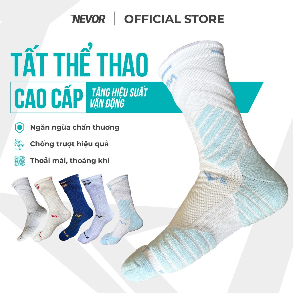 Tất Thể Thao Cao Cấp Nevor TCN02 Thoáng Khí, Có Đệm Ngăn Ngừa Chấn ...