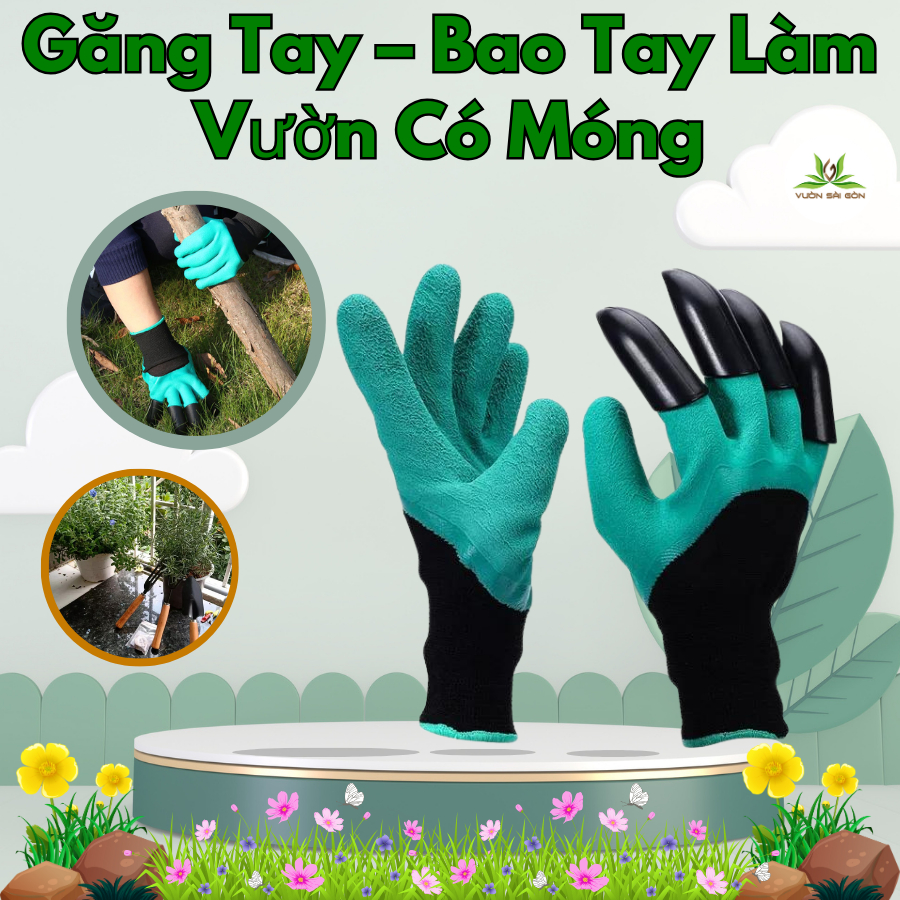 Găng Tay - Bao Tay Làm Vườn Có Móng 6