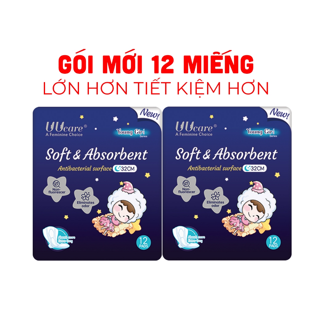 Ảnh Combo tiết kiệm BVS UUcare Singapore Young Girl ban đêm 32cm 12 miếng 4