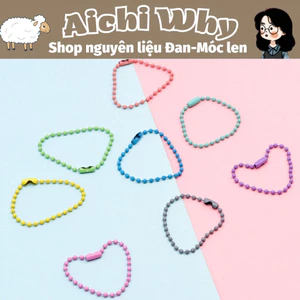 Móc khoá chuỗi dây bi,chất liệu hợp kim kẽm ( 10 cái )