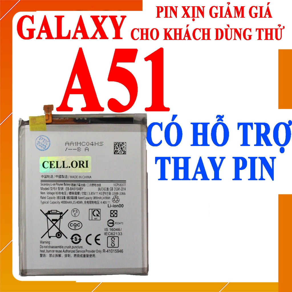 Pin Zin Hãng Scud dành cho điện thoại Samsung Galaxy A51 A515 EB ...