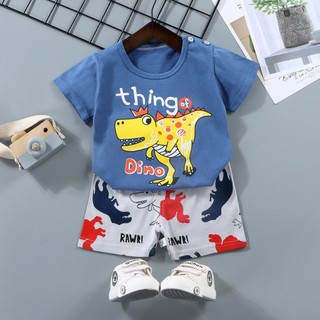 [ HÀNG QC] Set Đồ Ngủ, Bộ Quần Áo Mùa Hè Cotton Đanh Mịn Ngắn Tay Mềm Mát Quảng Châu Cao Cấp Cho Bé Trai Bé Gái