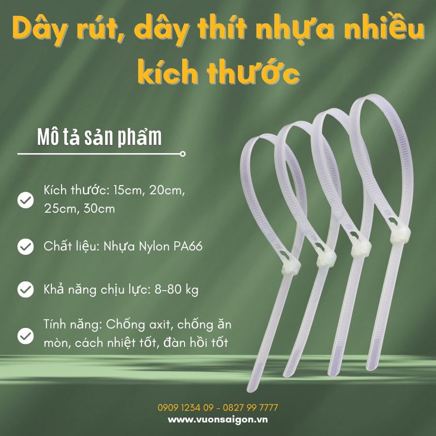 Dây rút, dây thít nhựa nhiều kích thước 4