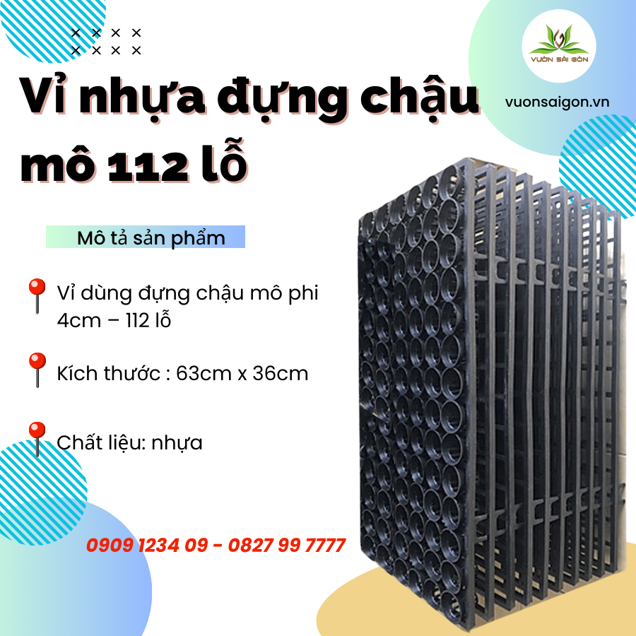 Vỉ nhựa đựng chậu nuôi cấy mô trồng lan 112 lỗ 4