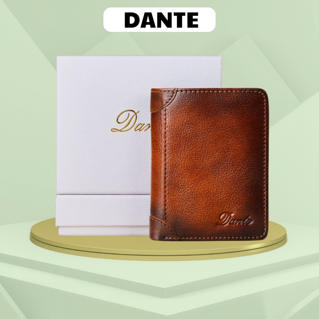 Ví da nam ví đứng nam nhiều ngăn gập đôi bóp nam da bò bóp tiền BCV - FV02 chính hãng DANTE cao cấp lịch lãm sang trọng