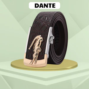 Thắt lưng nam da bò họa tiết cá sâu dây nịt nam chính hãng DANTE mẫu BCV - FD04 cao cấp sang trọng lịch lãm