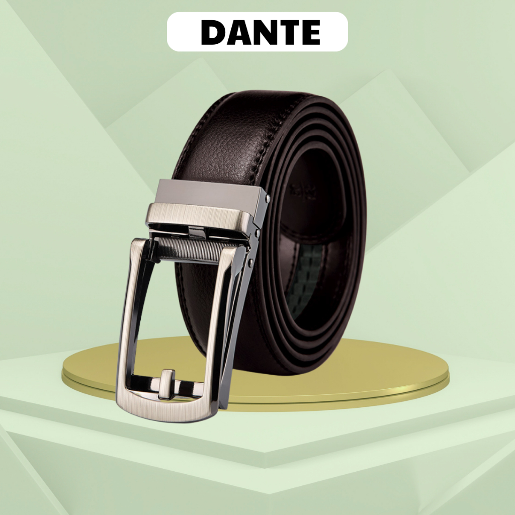 Thắt lưng  nam, dây nịt nam da bò chính hãng DANTE mẫu BCV - FD02 cao cấp sang trọng, thắt lưng khóa kim loại tự động