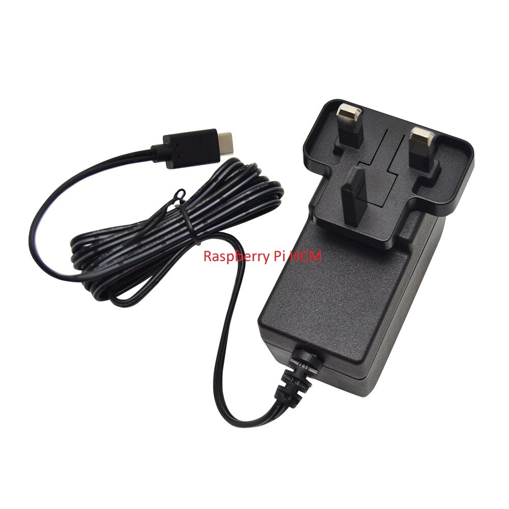 Nguồn Raspberry Pi 4 Chính Hãng Type C 15,3W | Shopee Việt Nam