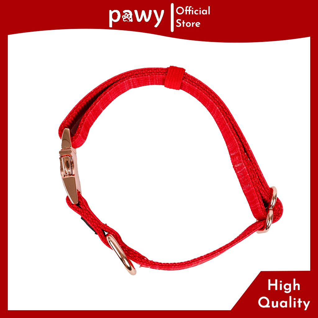 Ảnh Vòng Cổ Cho Chó Pawy - Luxwear - Red - Dog Collar - Vòng Cổ Cho Mèo 2