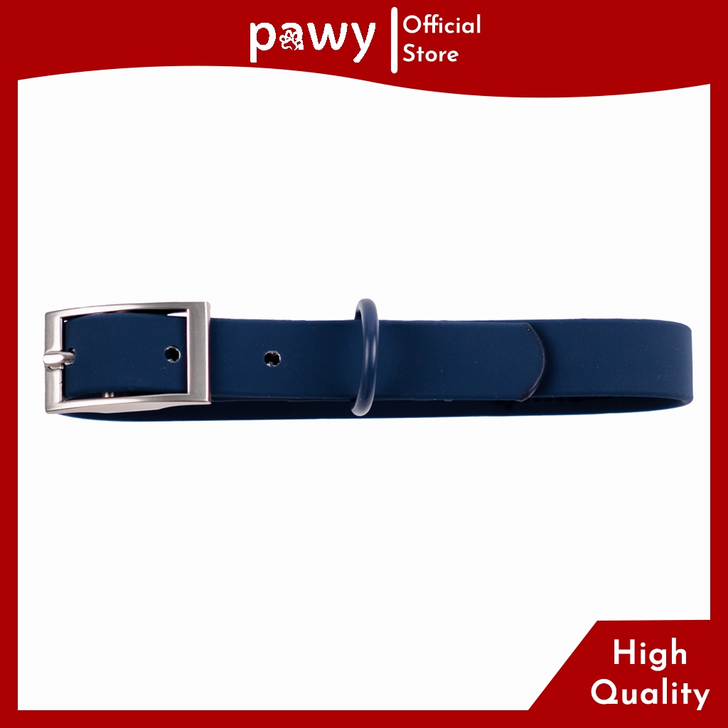 Ảnh Vòng Cổ Cho Chó Pawy - Flexiwear - Màu Xanh Đen - PVC Waterproof Dog Collar 2