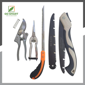 Bộ 5 Món Làm Vườn Cây Cảnh Bonsai ( Kéo cắt SK5, Kéo Tỉa, Cưa Lách, Cưa Gấp Kèm Lưỡi) - Dụng Cụ NN GD Smart
