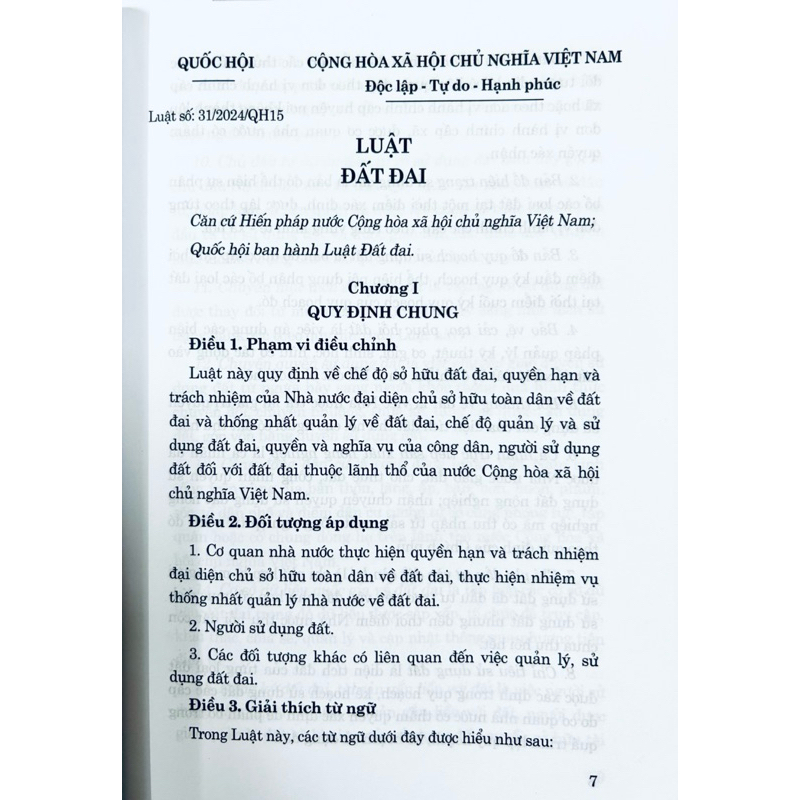 Ảnh Sách - Luật Đất Đai (Được thông qua ngày 18/01/2024) 3