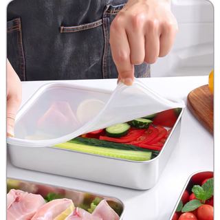Hộp đựng đồ ăn mini Chubby Chef - Hộp inox có nắp 600ml bảo quản thực phẩm dùng được lò vi sóng, bếp từ hộp cơm trưa