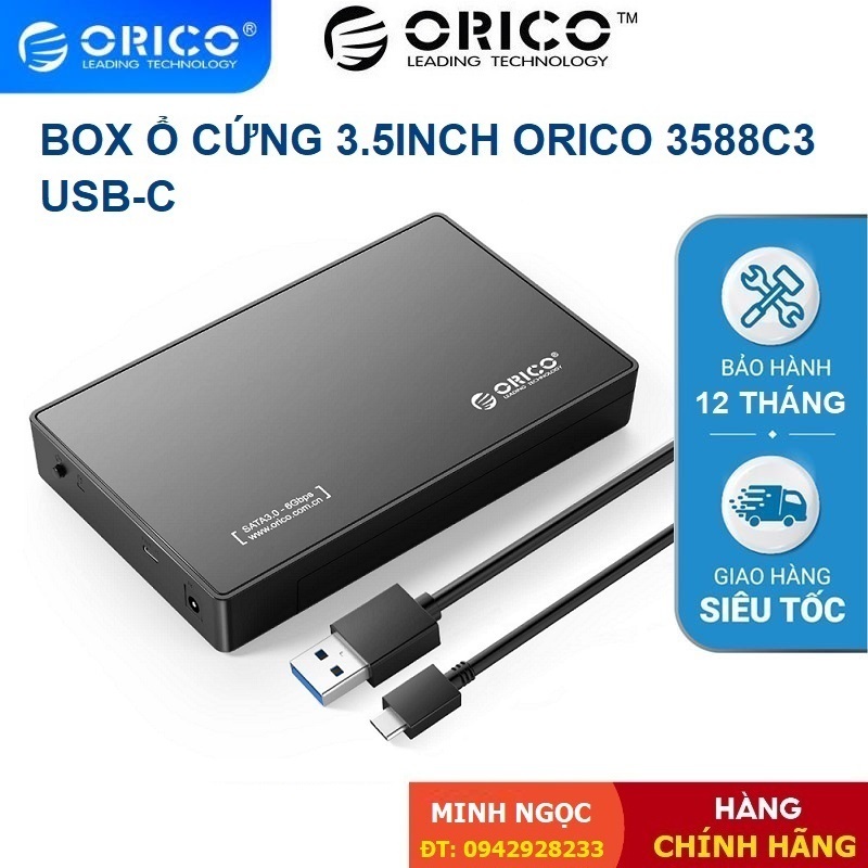 Box Hộp ổ cứng 3.5inch USB 3.0 ORICO 3588C3 USB-C - Bảo Hành 12 Tháng ...