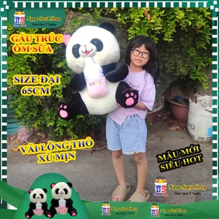 THÚ NHỒI BÔNG GẤU TRÚC ÔM BÌNH SỮA SIÊU TO KHỔNG LỒ ÔM NGỦ - gấu bông đồ chơi doll toy HÀNG HOT NGỌC SUSI