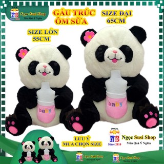 GẤU BÔNG GẤU TRÚC ÔM BÌNH SỮA MẪU MỚI SIÊU CƯNG LÔNG THỎ - thú bông đồ chơi doll toy HÀNG ĐỘC NGỌC SUSI