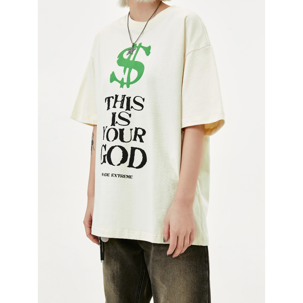 Áo thun REDLABEL in họa tiết "$ GOD" Tshirt, áo phông basic form rộng tay lỡ cá tính chất cotton dày dặn unisex TS1