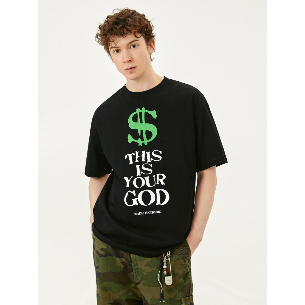 Áo thun REDLABEL in họa tiết "$ GOD" Tshirt, áo phông basic form rộng tay lỡ cá tính chất cotton dày dặn unisex TS1