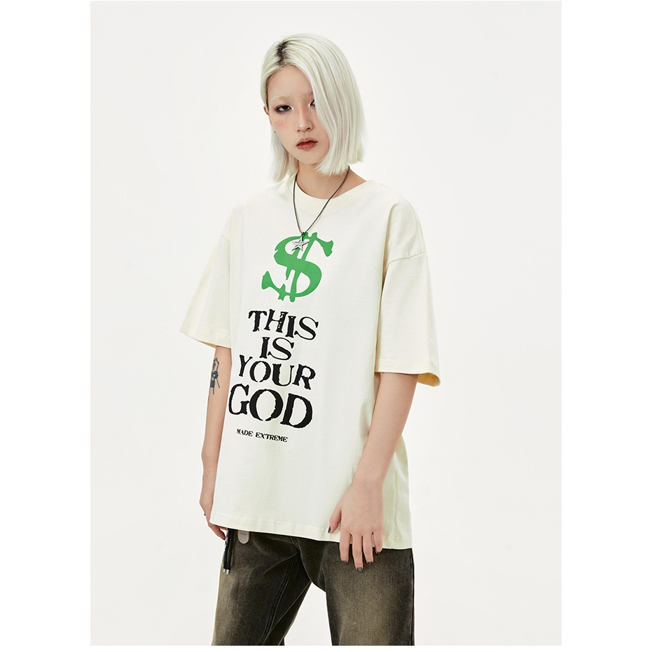 Áo thun REDLABEL in họa tiết "$ GOD" Tshirt, áo phông basic form rộng tay lỡ cá tính chất cotton dày dặn unisex TS1