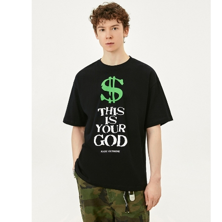 Áo thun REDLABEL in họa tiết "$ GOD" Tshirt, áo phông basic form rộng tay lỡ cá tính chất cotton dày dặn unisex TS1