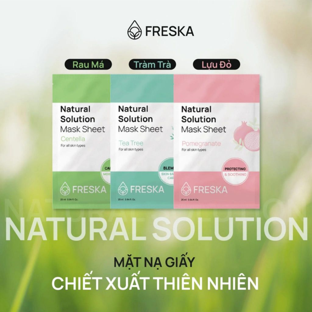 Ảnh Combo 5 Miếng Mặt Nạ Giấy Freska Mặt nạ giấy Natural Solution Mask Sheet 1