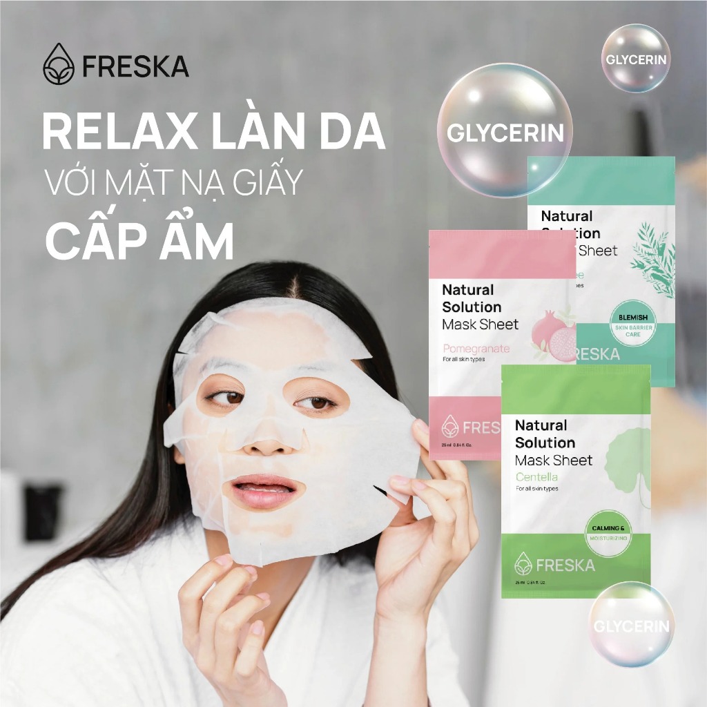 Ảnh Combo 5 Miếng Mặt Nạ Giấy Freska Mặt nạ giấy Natural Solution Mask Sheet 2