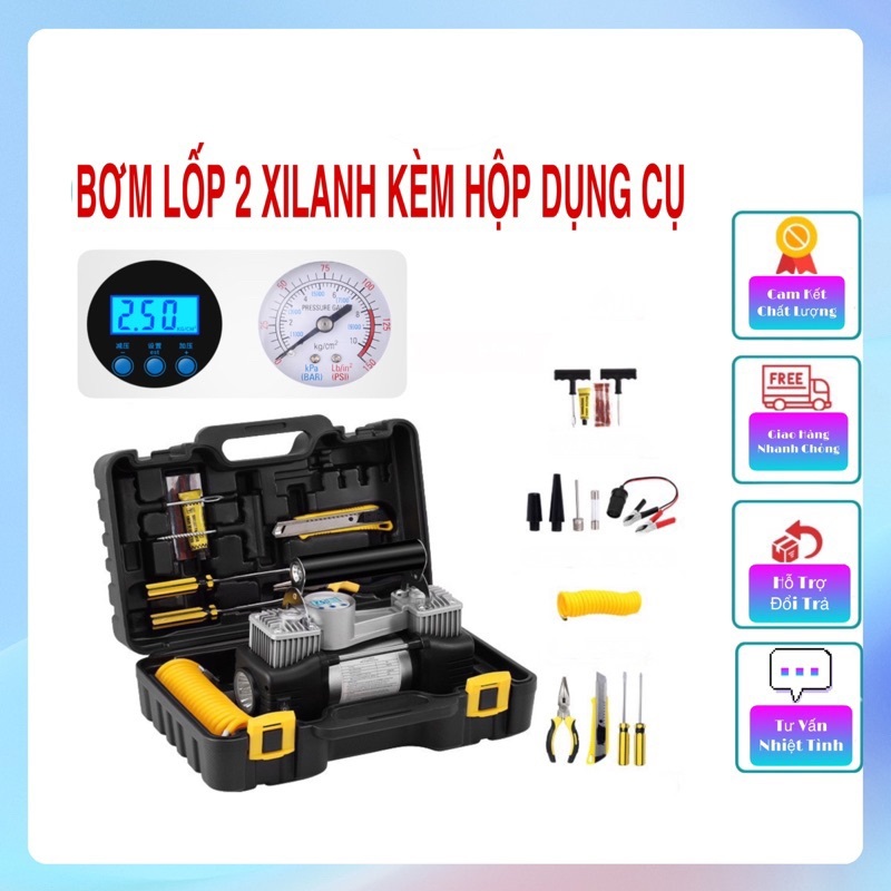 Bơm Ô Tô 2 Piston Xylanh điện tử, Mã Lực Lớn Chính Hãng - Bơm Ô Tô 2 Xi ...