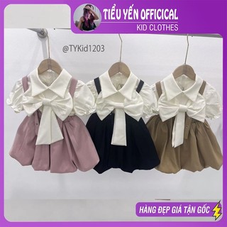 Quần áo trẻ em, Quần áo hè bé gái, set yếm cao cấp 2 màu vải mềm đẹp S1203 | Tiểu Yến KID
