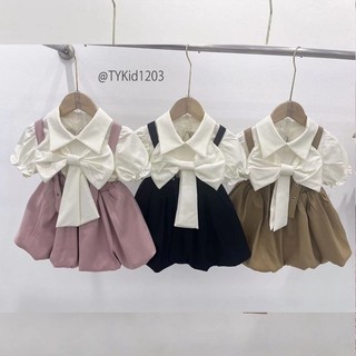 Quần áo trẻ em, Quần áo hè bé gái, set yếm cao cấp 2 màu vải mềm đẹp S1203 | Tiểu Yến KID