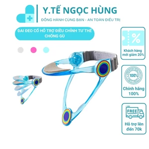Đai đeo cổ hỗ trợ điều chỉnh chống gù, nẹp cổ có đệm đàn hồi chất liệu silicone an toàn cho bé
