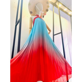 [Hàng loại 1, cao cấp] Maxi yếm nẹp ombre (du lịch biển, Hè siêu hot)
