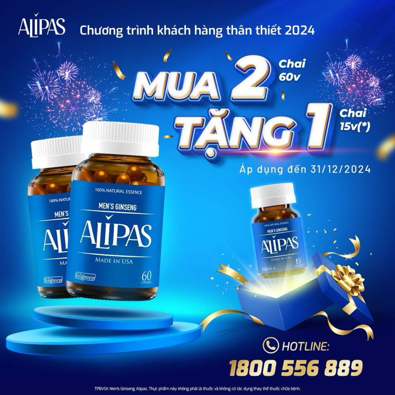 Sâm Men’s Ginseng Alipas Ecogreen chính hãng cải thiện rối loạn cương ...