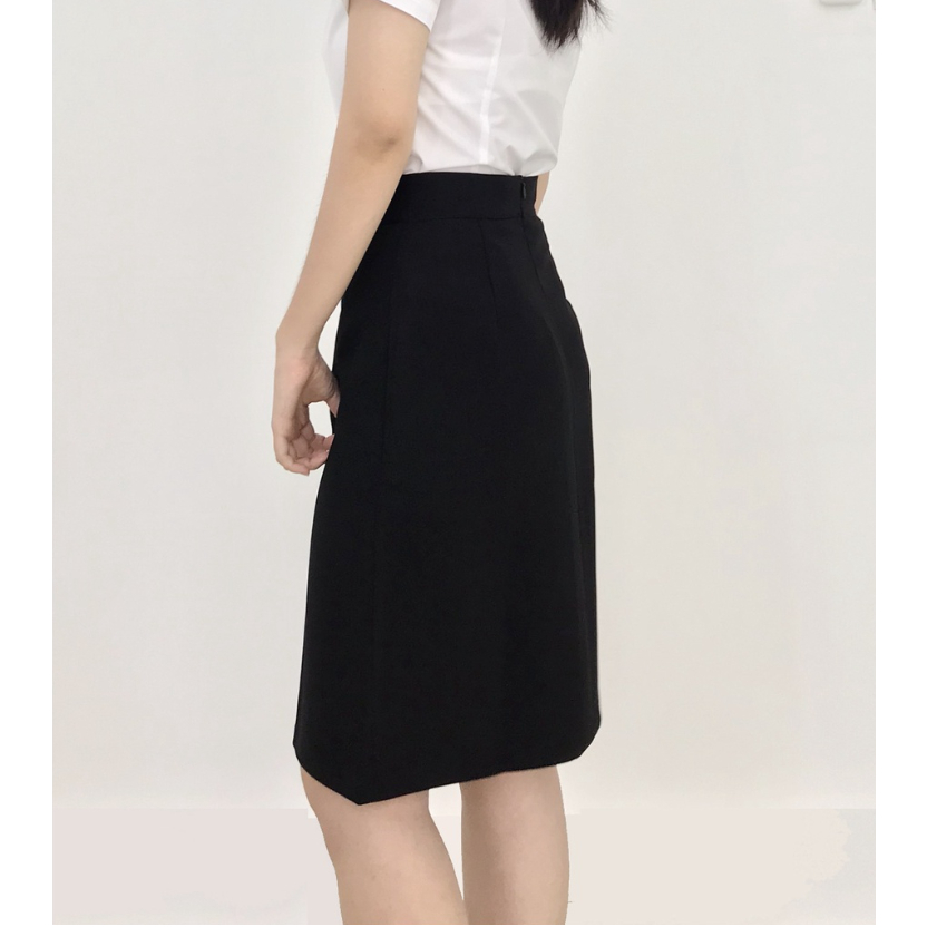 Chân Váy Công Sở Chữ A Phối Ly Lệch Cho Các Nàng_Chất Liệu Vitex_Chiều Dài 55-60cm_CV94