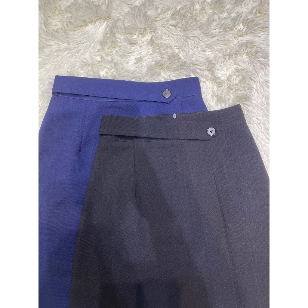 Chân Váy Công Sở Chữ A Phối Ly Lệch Cho Các Nàng_Chất Liệu Vitex_Chiều Dài 55-60cm_CV94