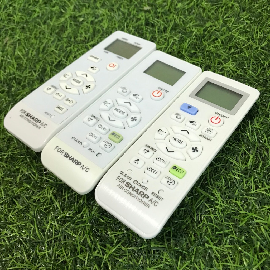 Điều khiển điều hòa sharp ECO, Remote máy lạnh sharp hàng đẹp - Tặng kèm pin !