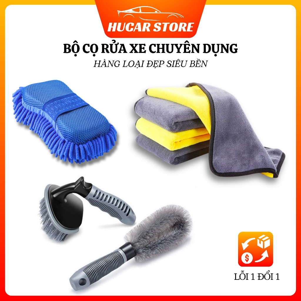 Bộ dụng cụ rửa xe máy ô tô tại nhà chuyên nghiệp tiện dụng. COMBO chổi ...