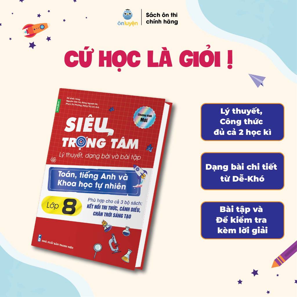 Ảnh Chương Trình Mới-Sách Lớp 8 Siêu trọng tâm Toán, Anh, KHTN dùng cho 3 bộ Kết nối,Chân trời,Cánh diều 1