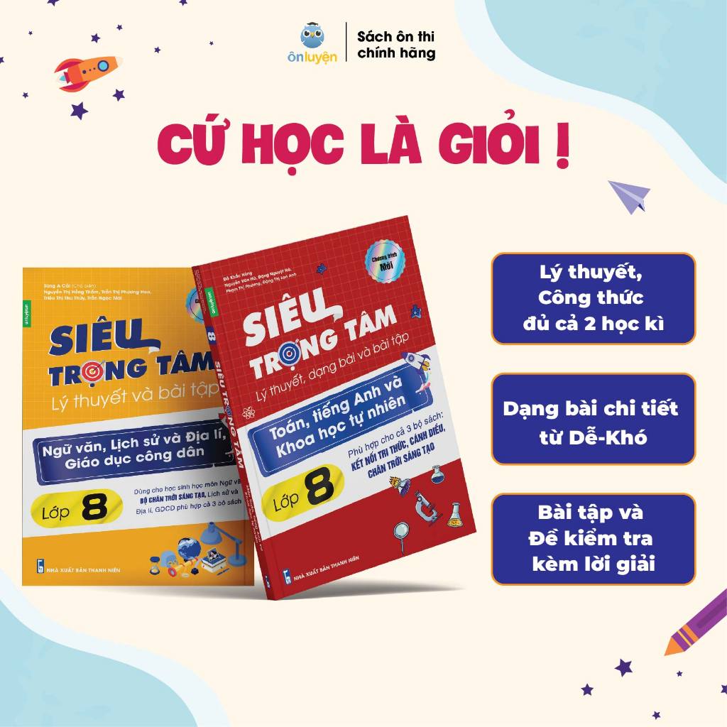 Ảnh Lớp 8 (Bộ Chân Trời )- Combo 2 Sách Siêu trọng tâm TOÁN,TIẾNG ANH, KHTN và Văn,Khoa học xã hội lớp 8 1