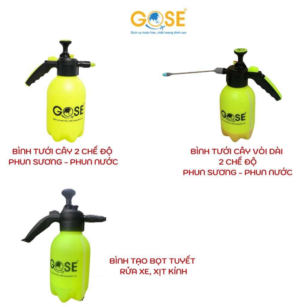 Ảnh Bình tưới cây GOSE cao cấp 2 chế độ phun sương phun nước làm vườn tiện lợi 2