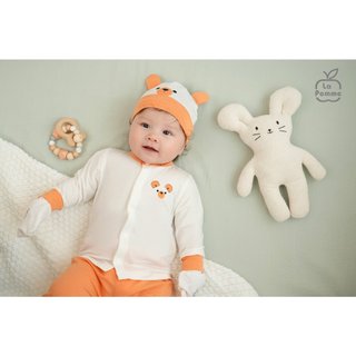 La pomme SS2024 Set sơ sinh La pomme tai gấu - Cam