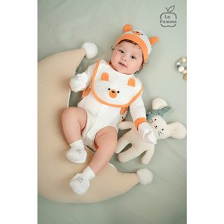 La pomme SS2024 Set sơ sinh La pomme tai gấu - Cam