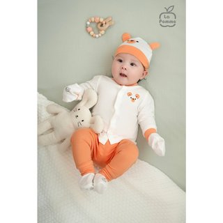 La pomme SS2024 Set sơ sinh La pomme tai gấu - Cam