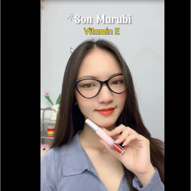 Son kem lâu trôi Marubi Vitamin E bóng mềm môi 2,8gr
