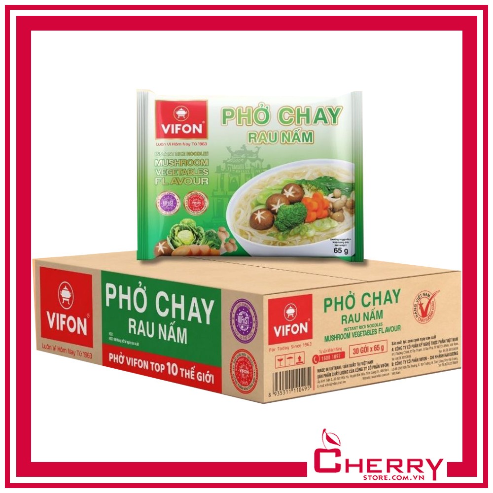 Thùng 30 Phở Chay Rau Nấm Vifon 65g | Shopee Việt Nam